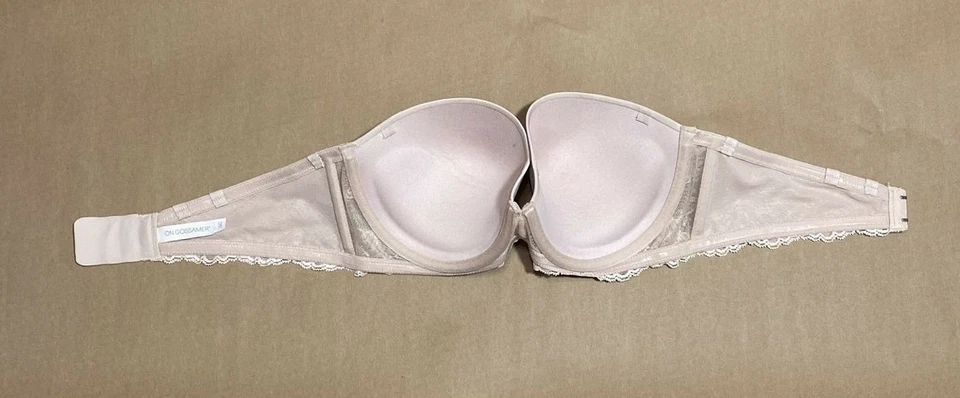 Sujetador con aros On Gossamer bellamente básico sin tirantes G3162 beige 34C SIN CORREAS Foto 3 de 4