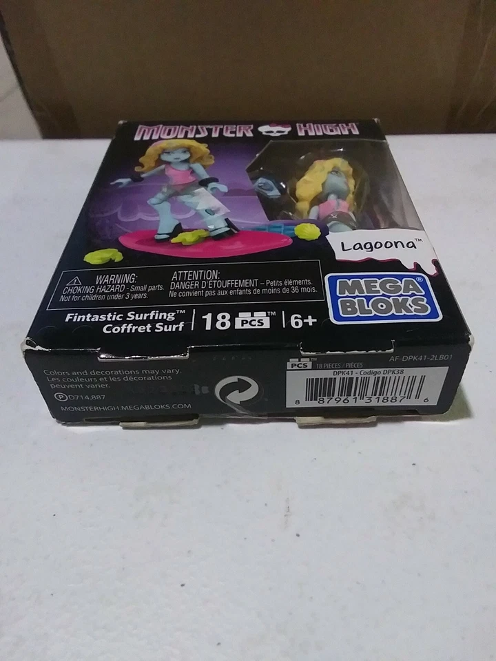 Monster High Lagoona Mega Bloks Fintastic Surfing 18 Piece Set 2015 - Image 3 of 4