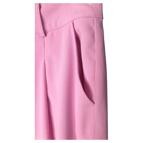 Decjuba Wide Leg Dress Pants Est. Size 12 High Waist Pale Pink - Picture 5 of 12
