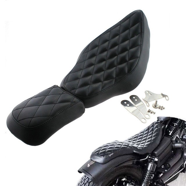 Diamond Driver+Rear Passenger Seat For Harley Sportster XL 200417