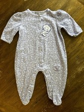 Sesame Street Vintage 6-9 Month Purple Button Sleeper One Piece