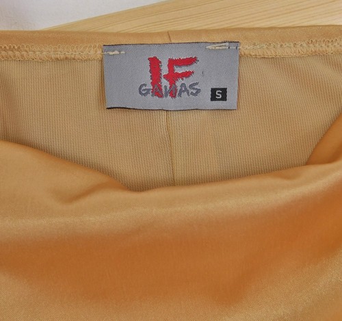 If Ganas Gold Evening Dress Size Small Gather Pleats Short Prom - Picture 5 of 5