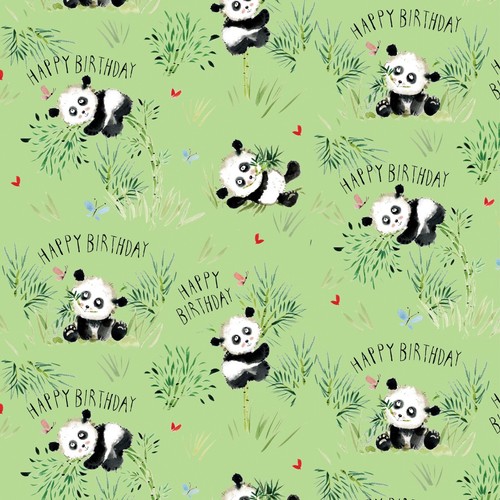Happy Birthday Wrapping Paper - Pandas - 2, 4 or 6 Sheets & Tags, Card Available - Picture 27 of 37