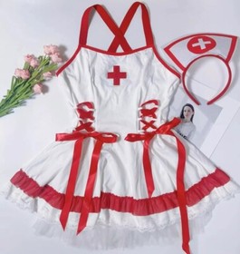 Sexy Lingerie Nurse Cosplay Costume Underwear Dress Uniform Nightwear Sleepwear