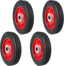 Solid Rubber Wheels Hand Truck Replacement Tire with Ball Bearing 4 Packs NEW US