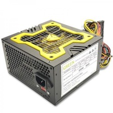  Brand NEW -GREEN Yellow 12cm-Fan 650w-MAX ATX Power Supply 20 4Pin, SATA  PCIe