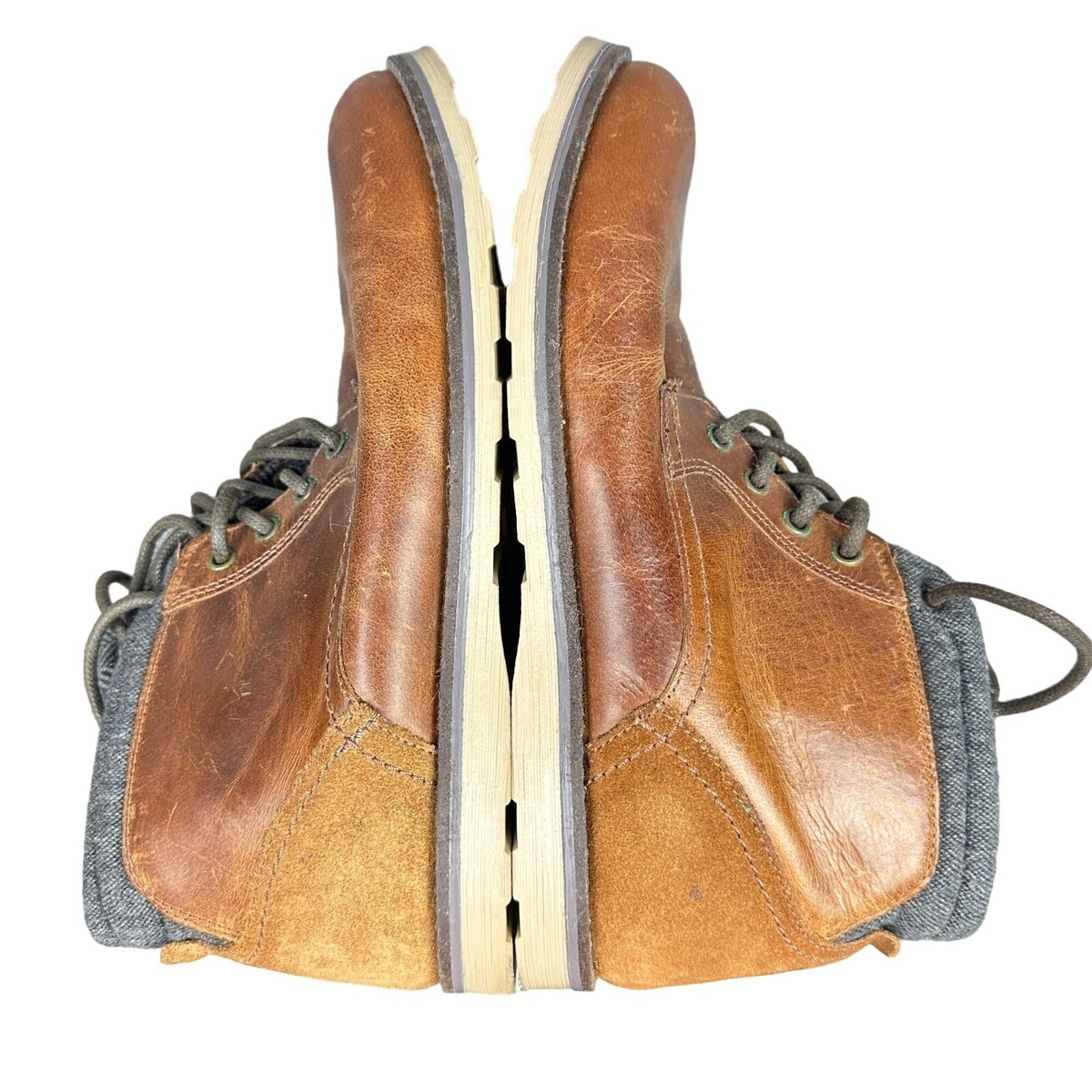 Crevo Men\'s Geoff Lace Up Ankle Leather Boots in Chestnut Size 9.5 Crevo Boots Men main image 2