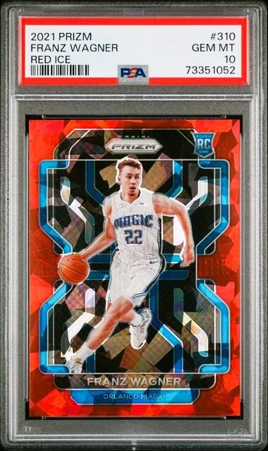 2021-22 Panini Prizm Franz Wagner RC Red Ice Prizm #310 PSA 10 GEM MINT 💎🔥
