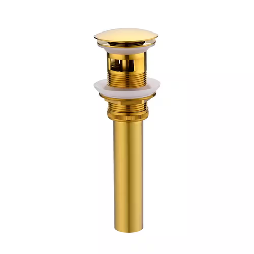 1-5/8 In. Brass Bathroom and Vessel Sink Push Pop-Up Drain Stopper with Overflow - Picture 4 of 6