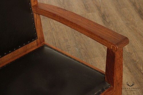 Derek Slater Fishman Arts & Crafts Style Set of Six Dining Chairs - Picture 5 of 12
