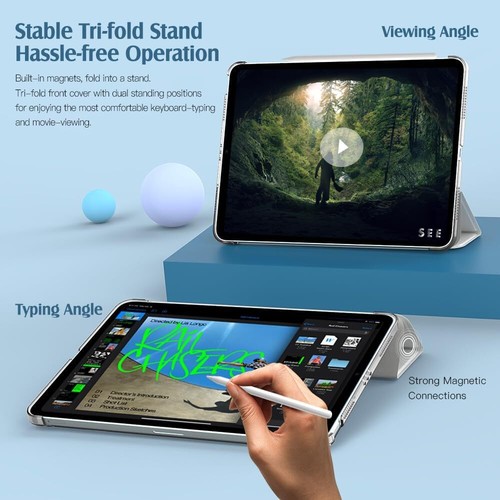 Magnetic Smart Stand Case for iPad 11th (A16), 10th Generation 11" 10.9" 2025-22 - Picture 93 of 105