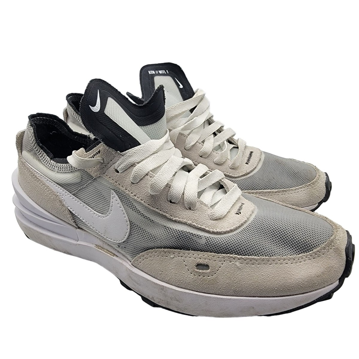 Nike Waffle One Mens Size 7 White Low Top Lace Up Running