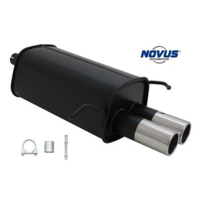 Novus Endschalldämpfer Sport Auspuff 2x76 rund für Mercedes C Klasse W203 S203 K