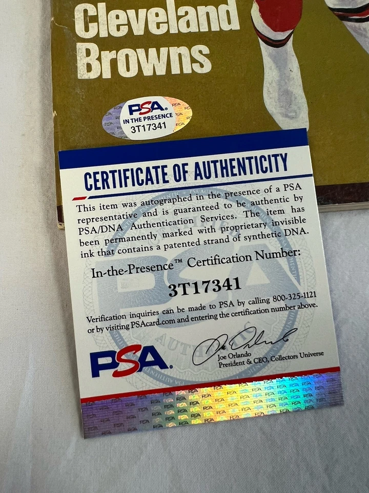 VTG Gregory Donald Pruitt Cleveland Browns Signed Autograph Magazine PSA COA - Image 3 of 4
