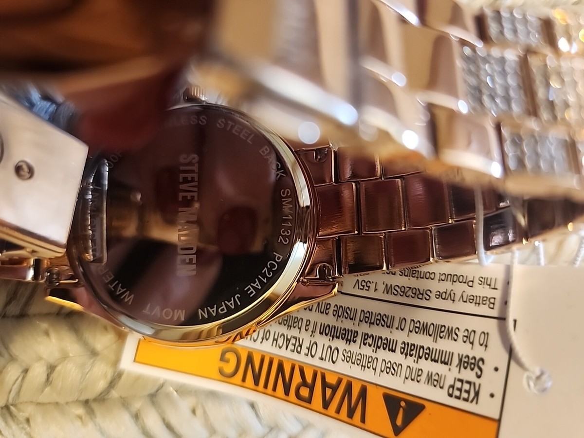 NWT Steve Madden NYC Rose Gold and Multicolor Crystal Womens Watch Steve Madden Women main image 3
