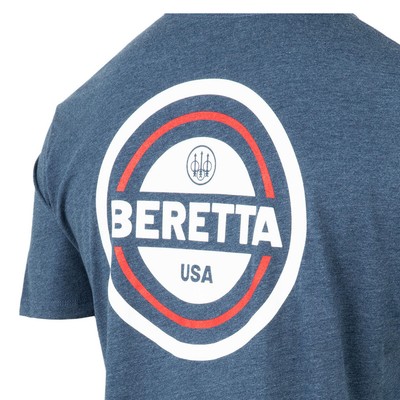 Beretta Men's Retro 2.0 Short Sleeve T-Shirt – 52% Cotton 48% Polyester Blend, Ribbed Neck, Logo Print, Casual Active Wear - View #5