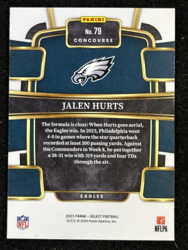 2024 SELECT- CONCOURSE LEVEL- JALEN HURTS #79 EAGLES - Picture 2 of 2