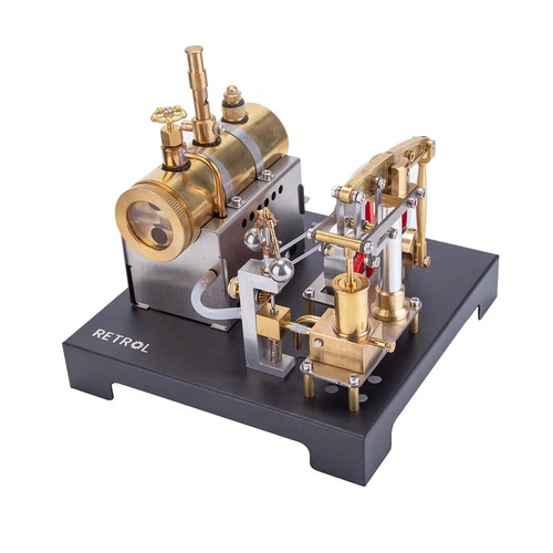 Full Metal DIY Steam Engine Model Horizontal Boiler Centrifugal Flyball Governor - Photo 2 sur 13