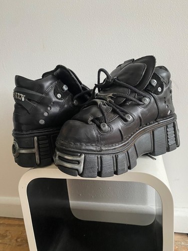 NEW ROCK Goth leather boots size 39