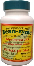 Beano -Bean-zyme 500 count is generic Beano Extra Strength for less $ than Beano