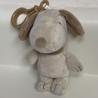 Snoopy Miniso Beach Collection Tan Brown Plush Snoopy Clip On Keychain Rare HTF — photo 1