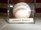 VINTAGE-RAWLINGS OFFICAL BASEBALL SIGNED BY-JOHNNY BENCH-W/CASE- (LOT#25)