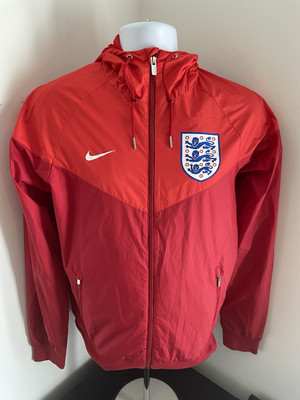 England Nike 2016/2017 Windbreaker Jacket Hooded Red Mens Size