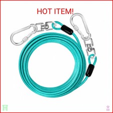 jenico Dog Tie Out Cable: 10 ft Dog Lead for Yard - Heavy Duty Chain Leash Outsi