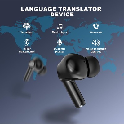 144 Languages Translator Earbuds Real Time Online Offline Translation Earphones