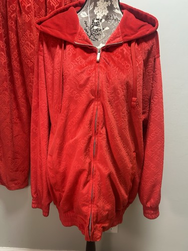 DELF K&S Sports Wear roter Boston Velour Trainingsanzug Größe L - Bild 2 von 9