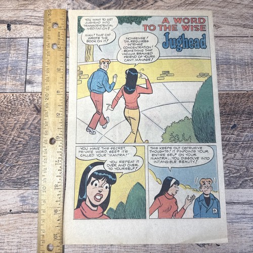 Archie's A Word To The Wise Jughead 1979 Full Page Comic Book Art 70s - Picture 1 of 1