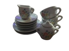 Miniature Children  s Floral Porcelain Tea Set 12pcs