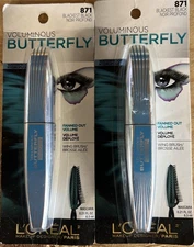 (2) Loreal Voluminous Butterfly Mascara 0.21 fl oz Each Sealed 870 - Black