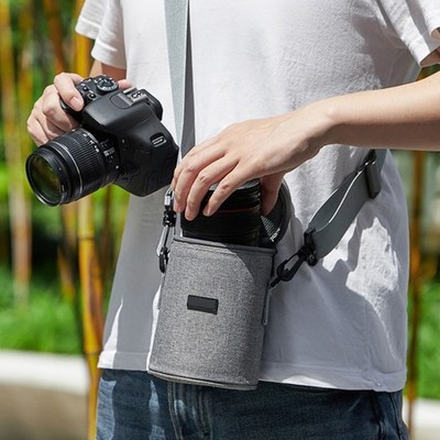 Multi Purpose Cylindrical Pouch for Camera Lenses and Small Accessories Storage