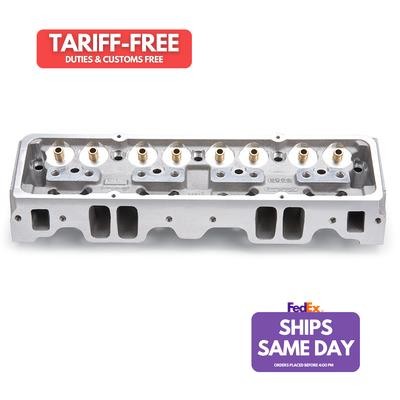 Edelbrock 60947, One Natural Aluminum Sbc Nhra Legal Cylinder Heads 64Cc A/P Bar - Bild 1 von 10