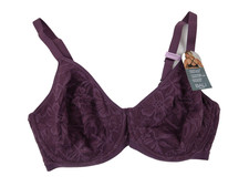 Bali Women's Full Coverage Underwire Bra 38D NEW Purple Lace