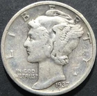 1937 MERCURY 90% SILVER DIME