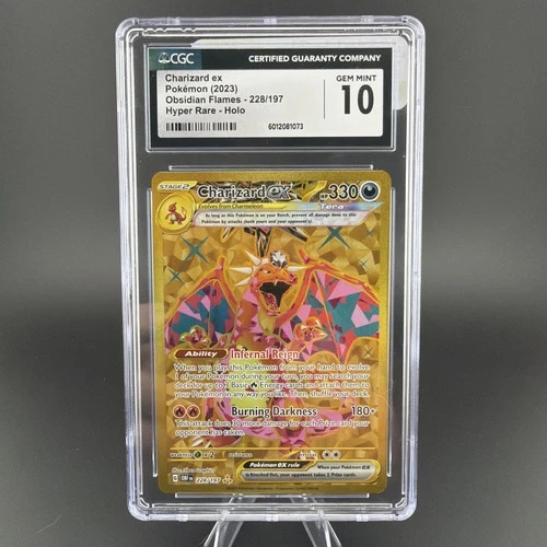 Charizard ex 228/197 SV03: Obsidian Flames Holo CGC 10