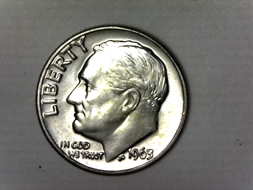 1963 d, Roosevelt Dime-Unc