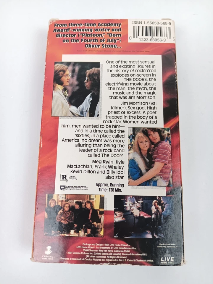 The Doors An Oliver Stone Film Movie VHS Tape Promo Screener Copy - Image 2 of 4