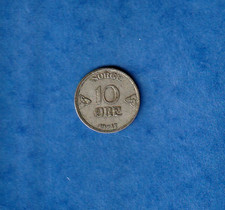 Norway Haakon VII 10 Ore coin  1917  VF  .400  Silver  (N3-092) COMBINE ORDERS