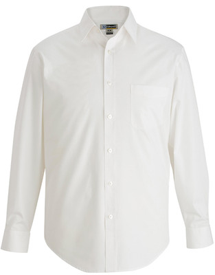 Edwards Garments Uniforms Men's Essential Broadcloth Shirt Long Sleeve Sz S33