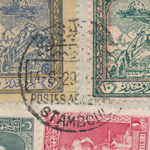 1929 TURKEY COVER TO AUSTRIA RARE AIRMAIL 1ST AVIATION FUND MIXED FRANKING, VF - Bild 16 von 24