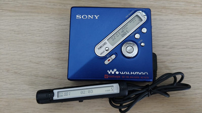 Sony Walkman MZ-N710 MiniDisc Player blau + Fernbedienung RM-MC33L - Made in Japan