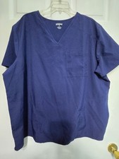 Scrubstar Scrub Top size XL-INDIGO Classic V-Neck-Chest 26.5"/L 28.5"