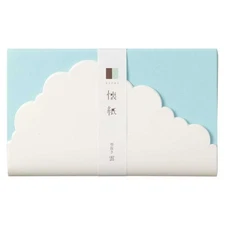 Tsujitoku Die cutting kaishi cloud white + light blue 10 die cutting white