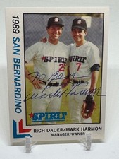 1989 Best San Bernardino Spirit - Rich Dauer, Mark Harmon #28 (RC) SIGNED NCIS
