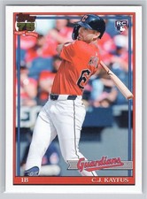 2026 Topps #T91-90 C.J. Kayfus 1991 Topps Baseball 35th Anniversary Guardians