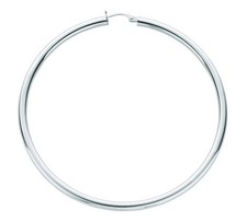 Hoop Earrings Creole Sterling Silver 65mm Tube Hoops