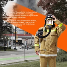 Powered Full Face Respirator Protective Mask with Air Pump for Gases Dust Paint